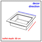 BauscherHepp VE-11084 Venta® Table-Top-Unit With ICE_WELL For A Table Base STAGE_80_XS Or For A Table Base STAGE_80_S