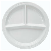 Libbey 9182403 (Formerly Syracuse China) Plate 3-section 10" Dia. X 1"H