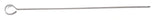 A stainless steel trussing needle with a sharp pointed end and a large looped handle, designed for sewing meat or poultry. The straight, silver needle resembles a skewer and is photographed on a white background.