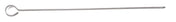 A stainless steel trussing needle with a sharp pointed end and a large looped handle, designed for sewing meat or poultry. The straight, silver needle resembles a skewer and is photographed on a white background.