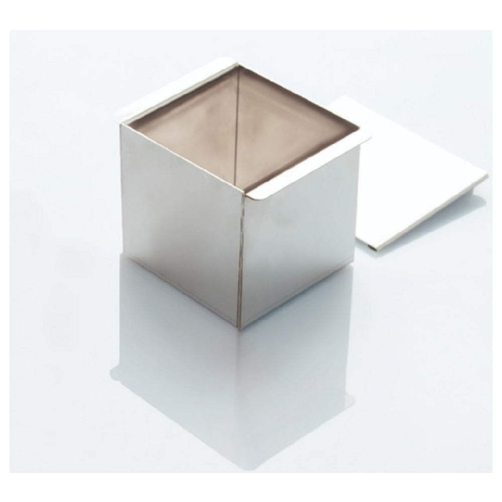 JB Prince MA325 Cubo Travel Cake Mold 4"W X 3.38"D X 3.26"H Stainless Steel