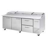 Blue Air BAPP93-D2R-HC - Pizza Prep Table, Three-section, 93-1/4"W