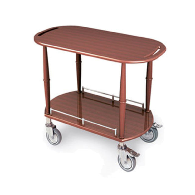 Geneva 70524 Serving Cart-Spice 35-1/2"W X 17-3/4"D X 32-1/4"H Oval Shaped Top