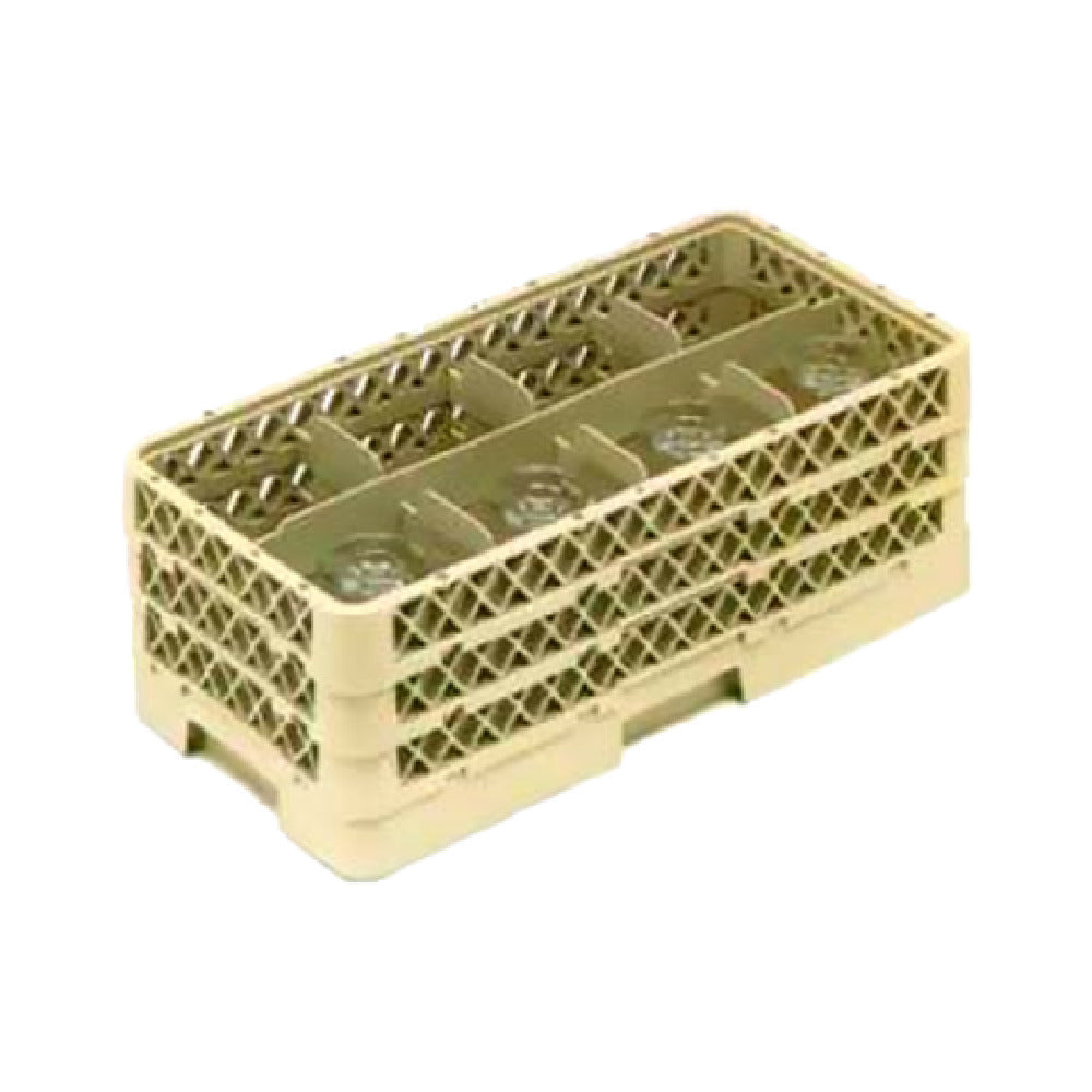 Vollrath HR1B1BBB Traex® Rack-Master Dishwasher Rack Half Size (8) Compartment Stemware