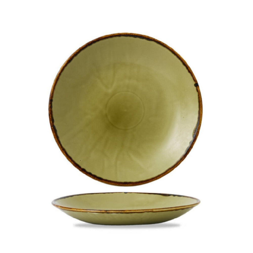 Arc Cardinal HG281 Dudson Harvest Green Coupe Plate (D:11.0'') Vitrified Ceramic