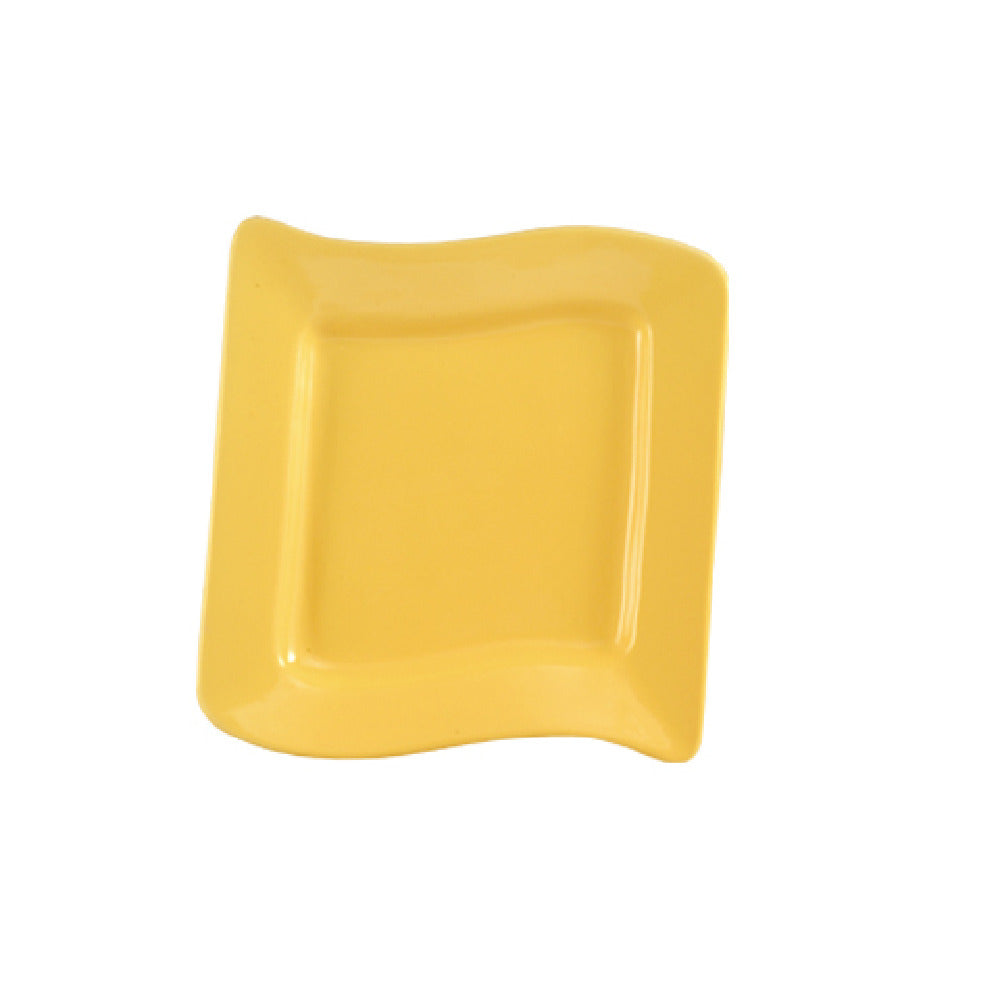 CAC China SOH-21-Y Soho Plate 12"L X 12"W X 1-3/8"H Square