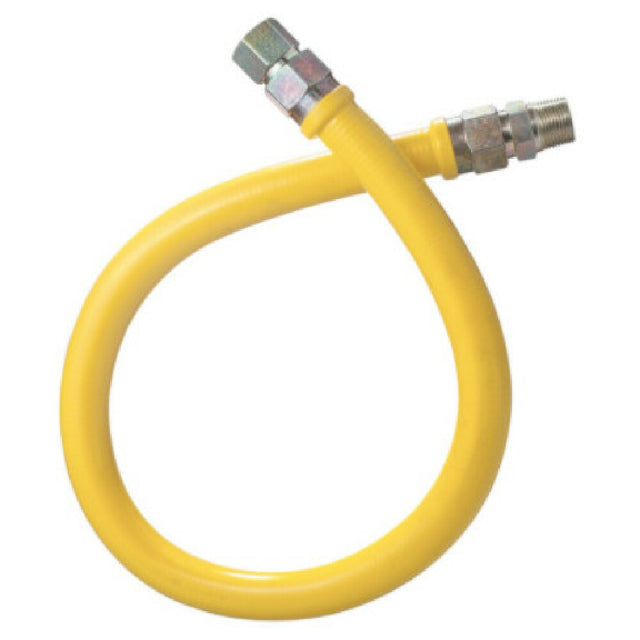 Dormont 1650NPFS24 Coated Gas Connector 1/2" Mpt X 24"