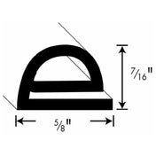 AllPoints 321449 Door Gasket (25 Ft) 1/2" High X 5/8" Wide