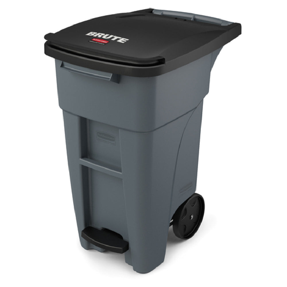 Rubbermaid 1971944 BRUTE® Step-On Rollout Container 32 Gallon Capacity With Hinged Lid