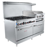 Empura EGR60-GS24_NAT - Double Base Gas Range, Natural Gas, 60"W X 32-5/8"D X 60-1/8"H