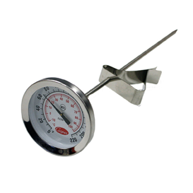 Cooper Atkins 2238-06-3 Pocket Thermometer Steam Table/sauce Recalibratable 2" (5cm) Dia. Dial With 8" (20.3cm) Stem And Vessel Clip