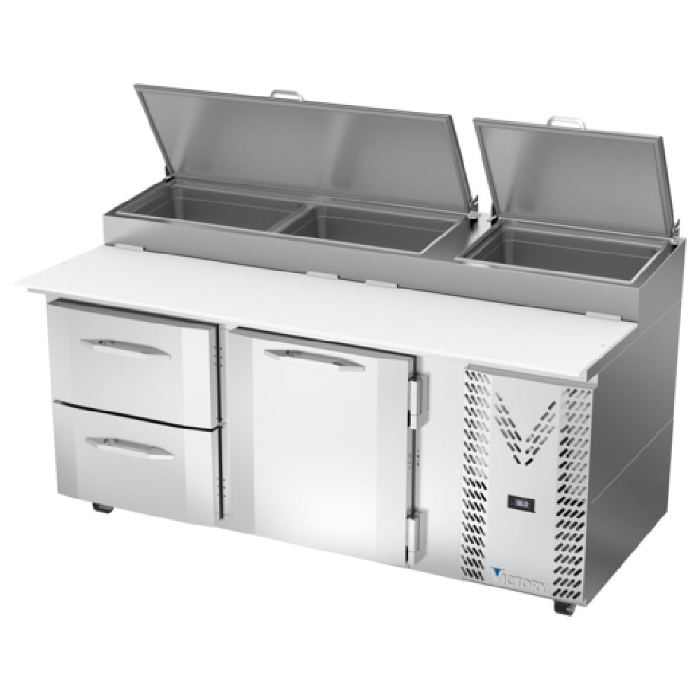 Victory VPPD72HC-2 Pizza Prep Table Powered By V-Core™ Two-section