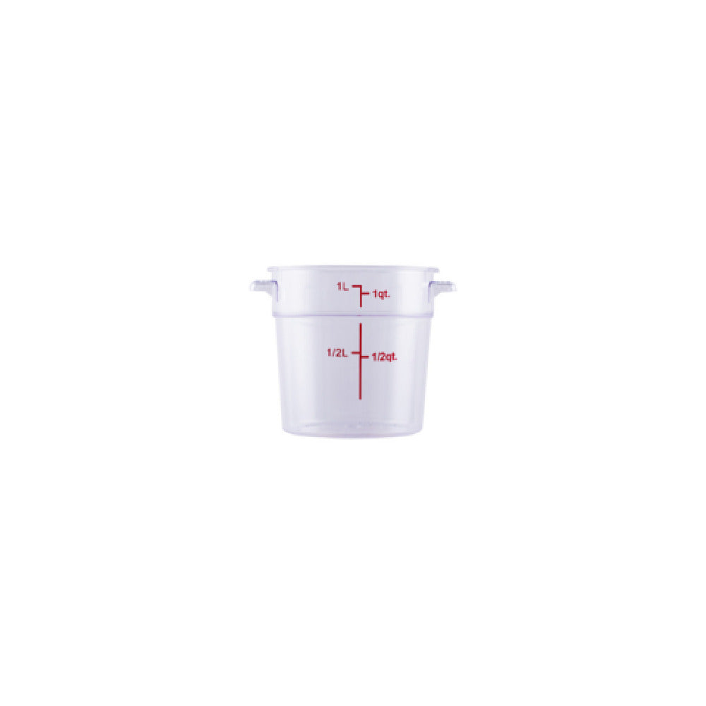 CAC China FS1P-1C Food Storage Container 1 Qt. Round