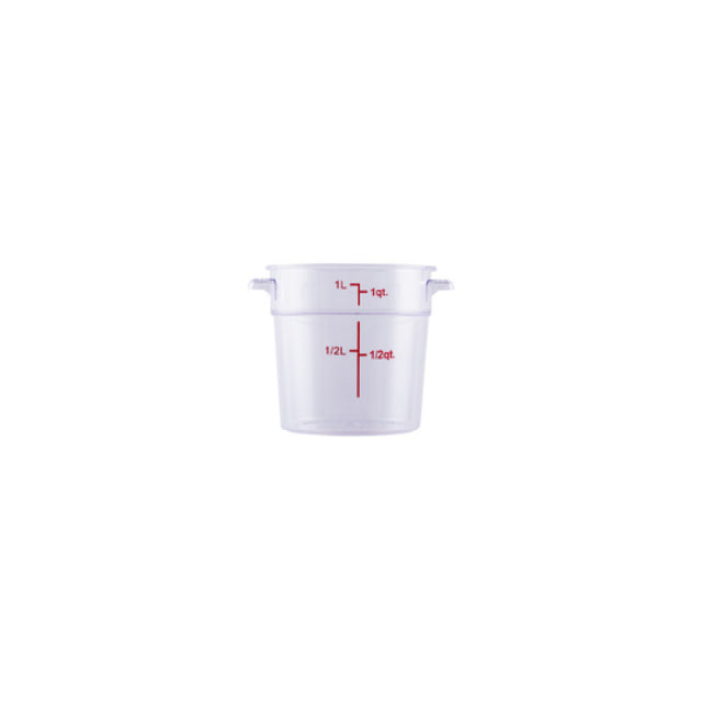 CAC China FS1P-1C Food Storage Container 1 Qt. Round
