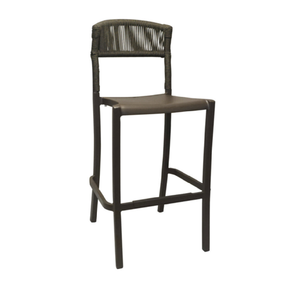 Grosfillex UT872037 - Tahoe Barstool, Rope Weave Design, Bar-height Level