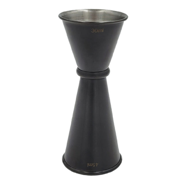 Spill-Stop 818-18 Japan Style Jigger 1 X 1-1/2 Oz PVD Black Coating Over Stainless Steel