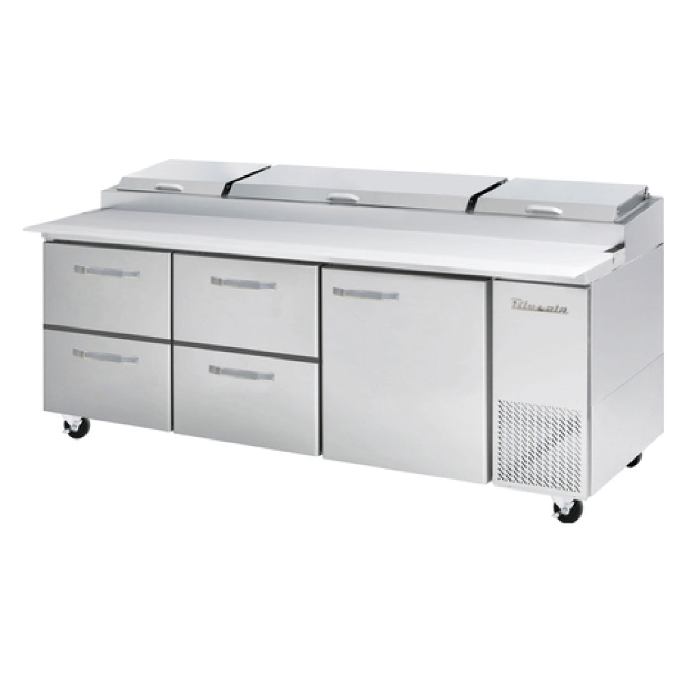 Blue Air BAPP93-D4LM-HC - Pizza Prep Table, Three-section, 93-1/4"W