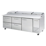 Blue Air BAPP93-D4LM-HC - Pizza Prep Table, Three-section, 93-1/4"W