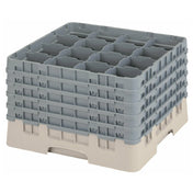 Cambro 16S1058184 Camrack® Glass Rack With (5) Soft Gray Extenders Full Size