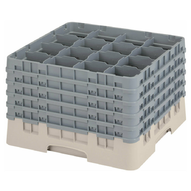 Cambro 16S1058184 Camrack® Glass Rack With (5) Soft Gray Extenders Full Size