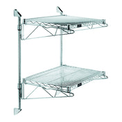 Quantum WC34-CB1854C Cantilever Double Shelf Post Wall Mount (2) 54"W X 18"D Shelves