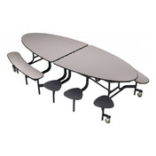 National Public Seating METSB NPS® Mobile Cafeteria Table With Stools And Benches