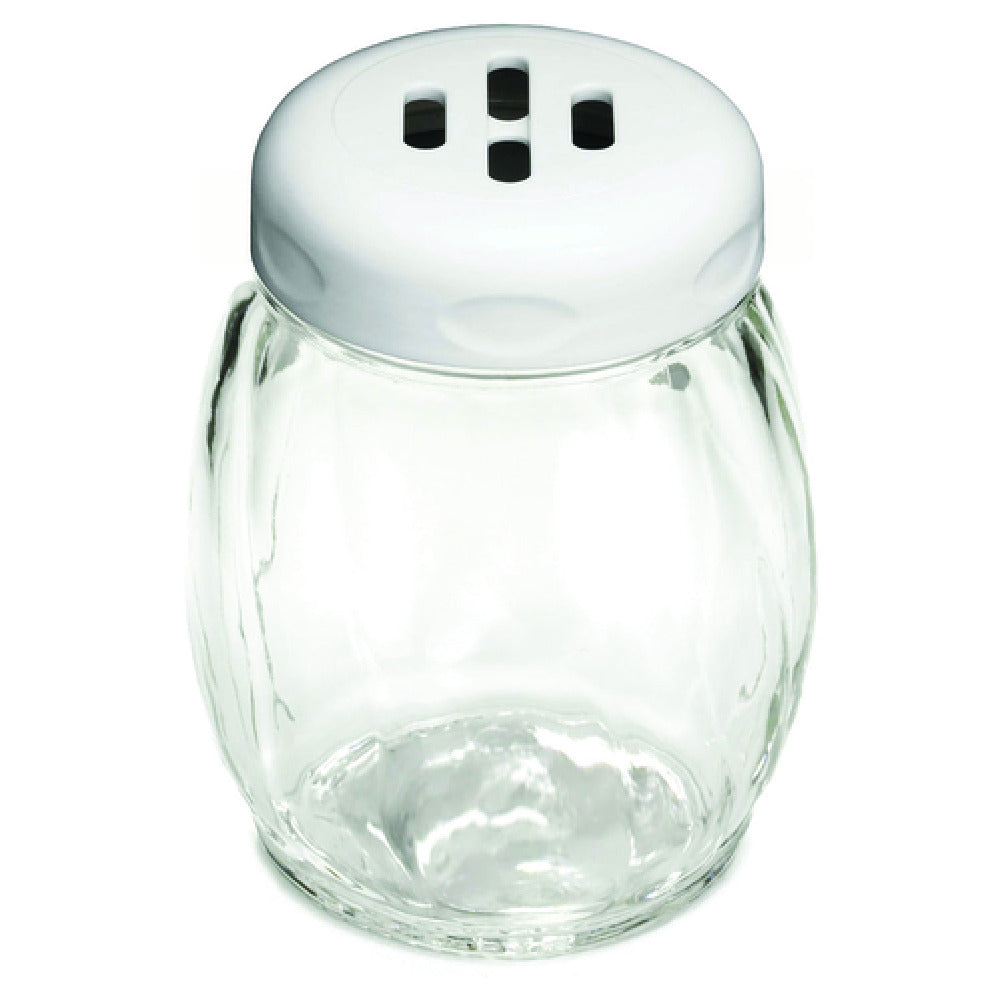 Tablecraft 260SLWH Cheese Shaker Slotted Swirl Design