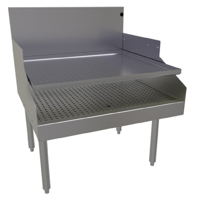 Glastender RDBA-30D Recessed Drainboard Free Standing 30"W X 29"D (depth To Match 19" Deep Units With Double Speed Rail)