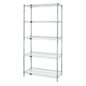 Quantum WR63-2160S-5 Wire Shelving Starter Kit 60"W X 21"D X 63"H 600 800 Lb. Capacity