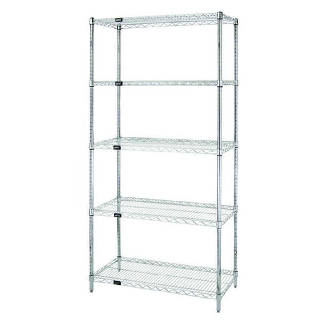 Quantum WR86-2442S-5 Wire Shelving Starter Kit 42"W X 24"D X 86"H 600 800 Lb. Capacity