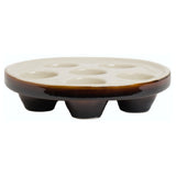 Steelite HL11660ALBB Escargot Plate 6 Hole 6-3/4" Dia. X 1-1/2"H