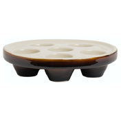 Steelite HL11660ALBB Escargot Plate 6 Hole 6-3/4" Dia. X 1-1/2"H