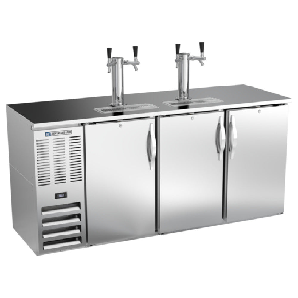 Beverage Air DDN72HC-S - Draft Beer Cooler, 72"W X 26-3/8"D X 49-5/16"H, 19.618 Cu. Ft.