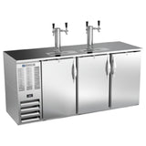 Beverage Air DDN72HC-S - Draft Beer Cooler, 72"W X 26-3/8"D X 49-5/16"H, 19.618 Cu. Ft.