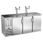 Beverage Air DDN72HC-S - Draft Beer Cooler, 72"W X 26-3/8"D X 49-5/16"H, 19.618 Cu. Ft.