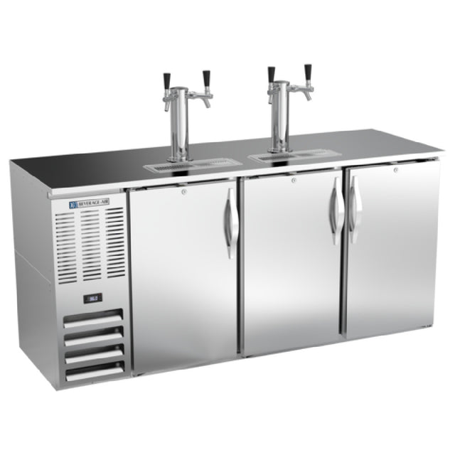 Beverage Air DDN72HC-S - Draft Beer Cooler, 72"W X 26-3/8"D X 49-5/16"H, 19.618 Cu. Ft.