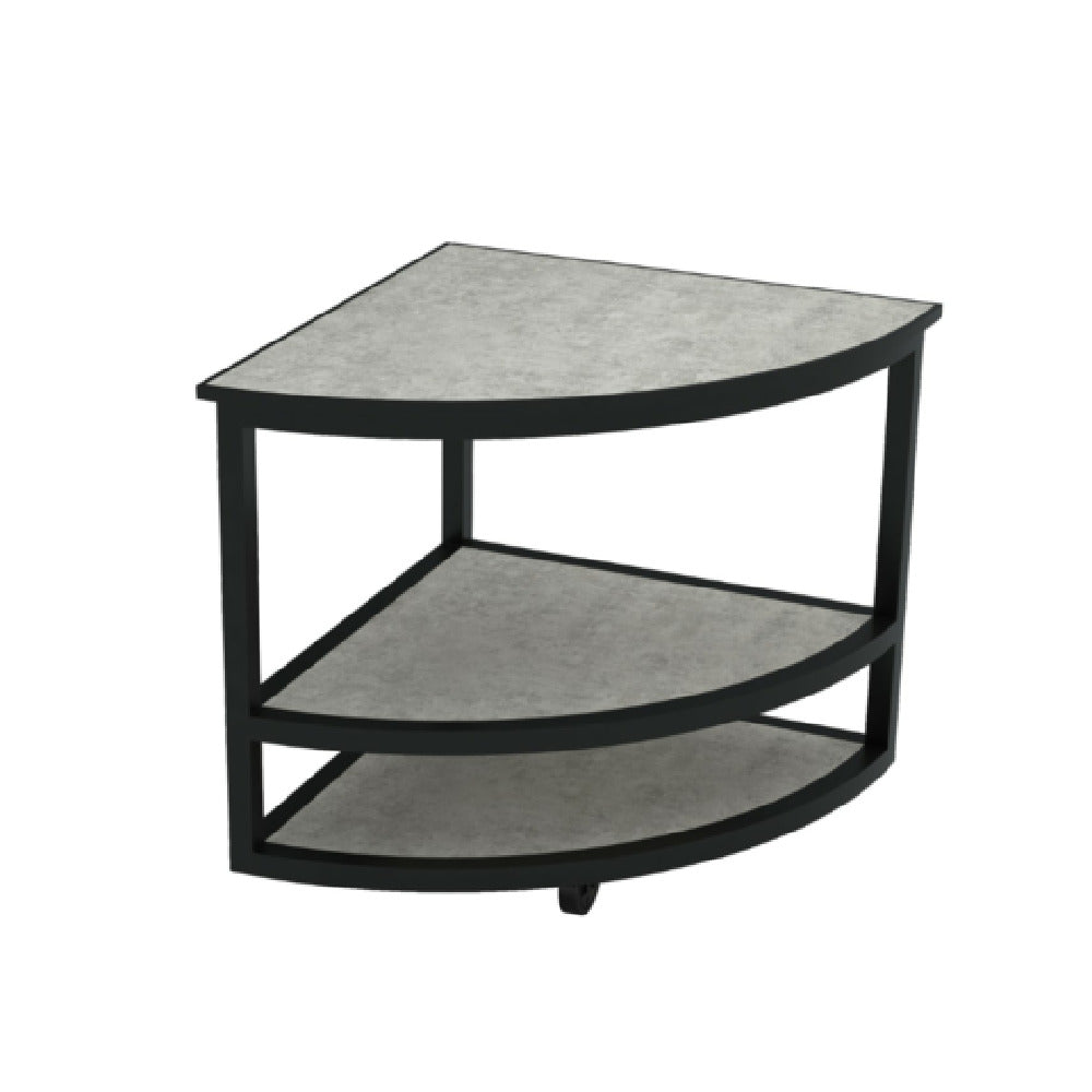 Bon Chef NX-1-CR-B-C Nexus Corner Round Side Table 31.5" X 31.5" X 33.5" With (3) Exposed Shelves
