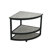 Bon Chef NX-1-CR-B-C Nexus Corner Round Side Table 31.5" X 31.5" X 33.5" With (3) Exposed Shelves