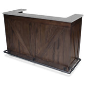 Forbes Industries 5785-6 Rustica Mobile Bar 79"W X 32"D X 48"H 6 Ft. Bar Length