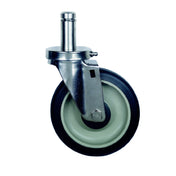 Quantum WR-00HS Casters Set Of (4) 5" Swivel (2 With Brakes) Polyurethane & Stainless Steel