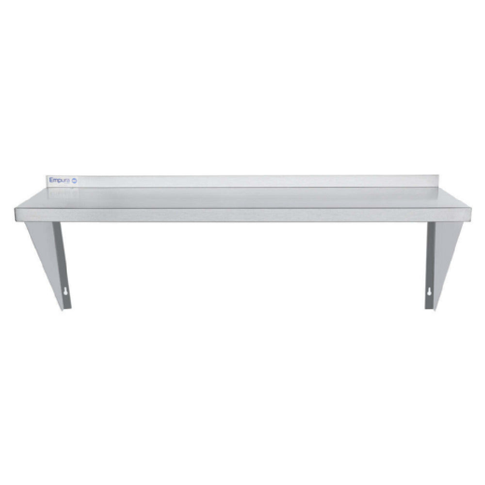 Empura 1848WS16G - Wall Mount Storage Shelf, 48"W X 18"D X 15.75"H, Heavy-duty 16 Gauge 430 Stainless Steel Shelf And Brackets