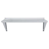 Empura 1848WS16G - Wall Mount Storage Shelf, 48"W X 18"D X 15.75"H, Heavy-duty 16 Gauge 430 Stainless Steel Shelf And Brackets