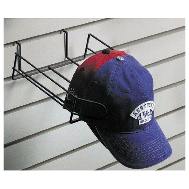 Hubert 57917 - Slatwall Hat/Cap Display Rack, Holds 10-caps, 8-1/2"W X 12"D X 2-3/4"H