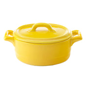 Bon Chef 1600005PYELLOW Cocottes Cover For 5-1/4" Oval Baker Base Porcelain