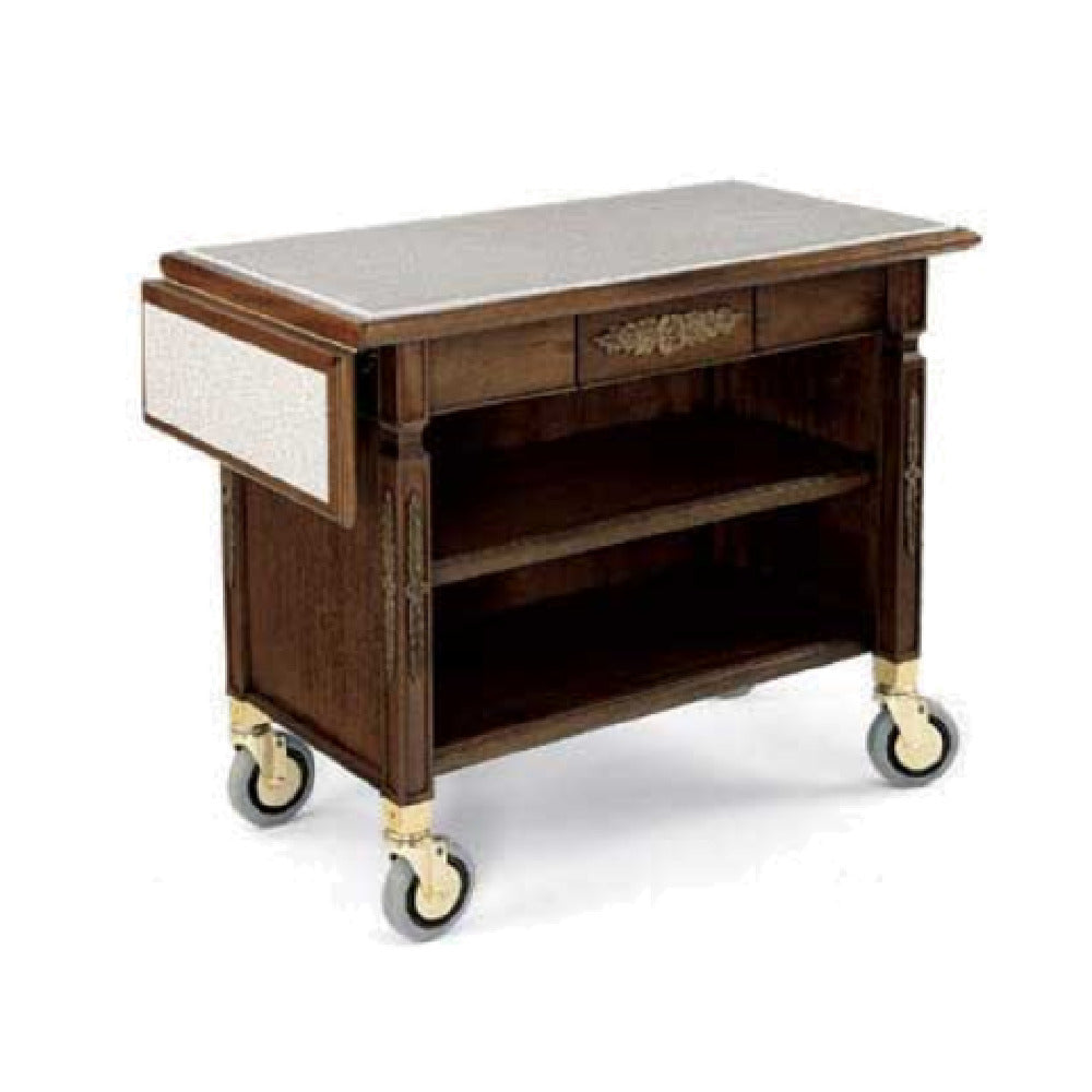 Forbes Industries 5578 Service Cart Wood Veneer 3-sided Cabinet (3) Shelves