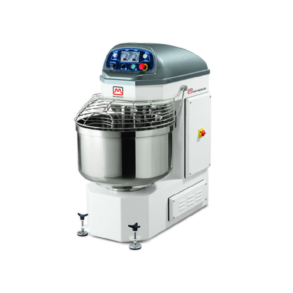 AMPTO SP100 Mecnosud Spiral Dough Mixer (2) Speed Hook And Bowl 145.5.1 Lb Flour Capacity