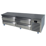 QualServ (Middleby) UCFB572-SS61A - Freezer Base, Self-contained Refrigeration, (4) Drawers Hold (8) 12"x20"x4" Pans