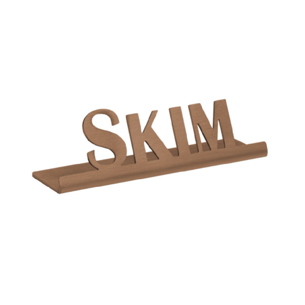Service Ideas 1C-ST-SKIM-SIGN-RG Table Sign "Skim" 1"H X 3-1/2"W