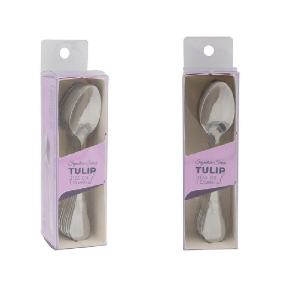 CAC China 3133-09 Tulip CPK Demitasse Spoon 4-1/2" Extra Heavy Duty