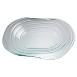 Steelite 6506G334 Glass Oval Platter 10.25" X 13.5" Ripple